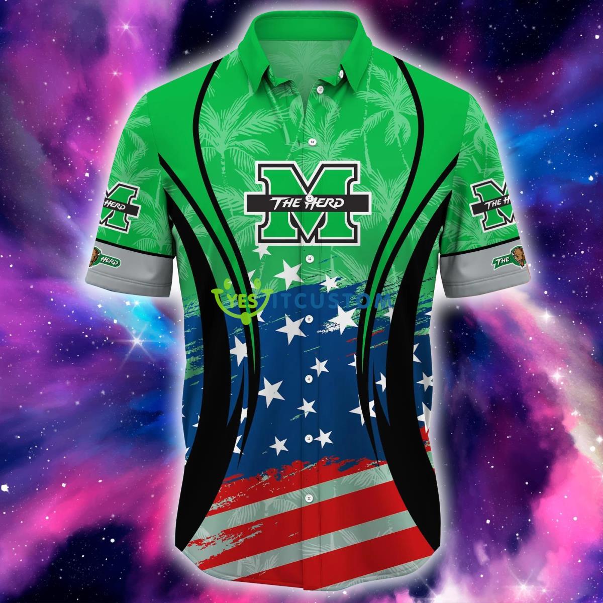 Marshall Thundering Herd NCAA3 Hawaiian Shirt Trending Style For Fans Product Photo 2