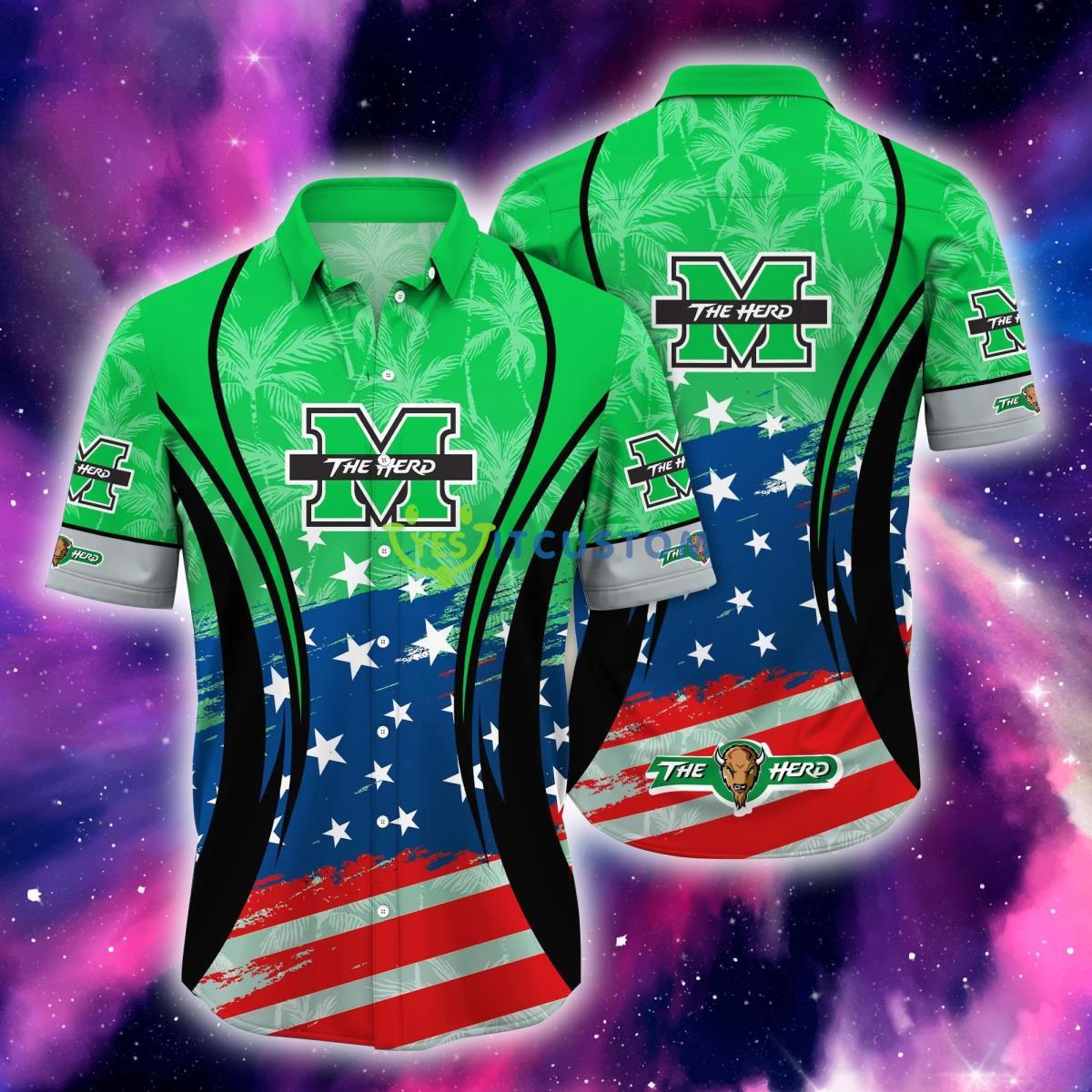 Marshall Thundering Herd NCAA3 Hawaiian Shirt Trending Style For Fans Product Photo 1