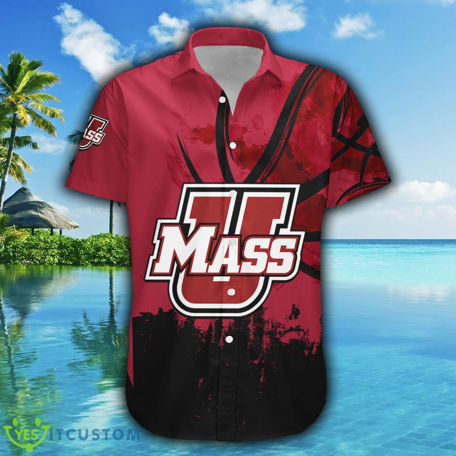 Massachusetts Minutemen 3D Hawaiian Shirt Basketball Net Grunge PatternNCAA Summer Beach For Fans Gift - Massachusetts Minutemen Hawaii Shirt Basketball Net Grunge Pattern- NCAA_2