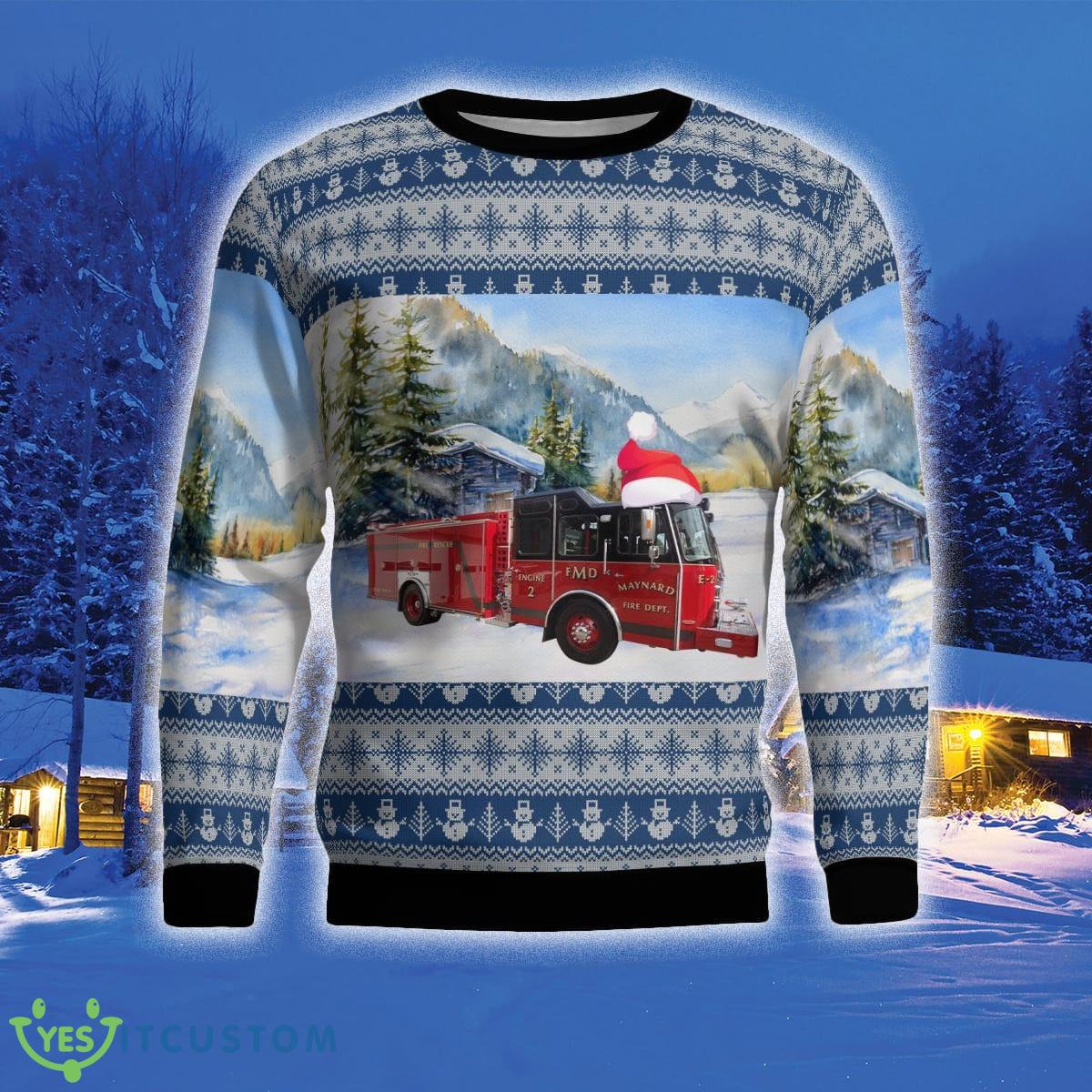 Maynard MA Fire Department 3D Sweater For Men And Women Gift For Christmas 8 Maynard MA Fire Department 3D Sweater For Men And Women Gift For Christmas - Maynard, MA Fire Department Christmas Sweater_2