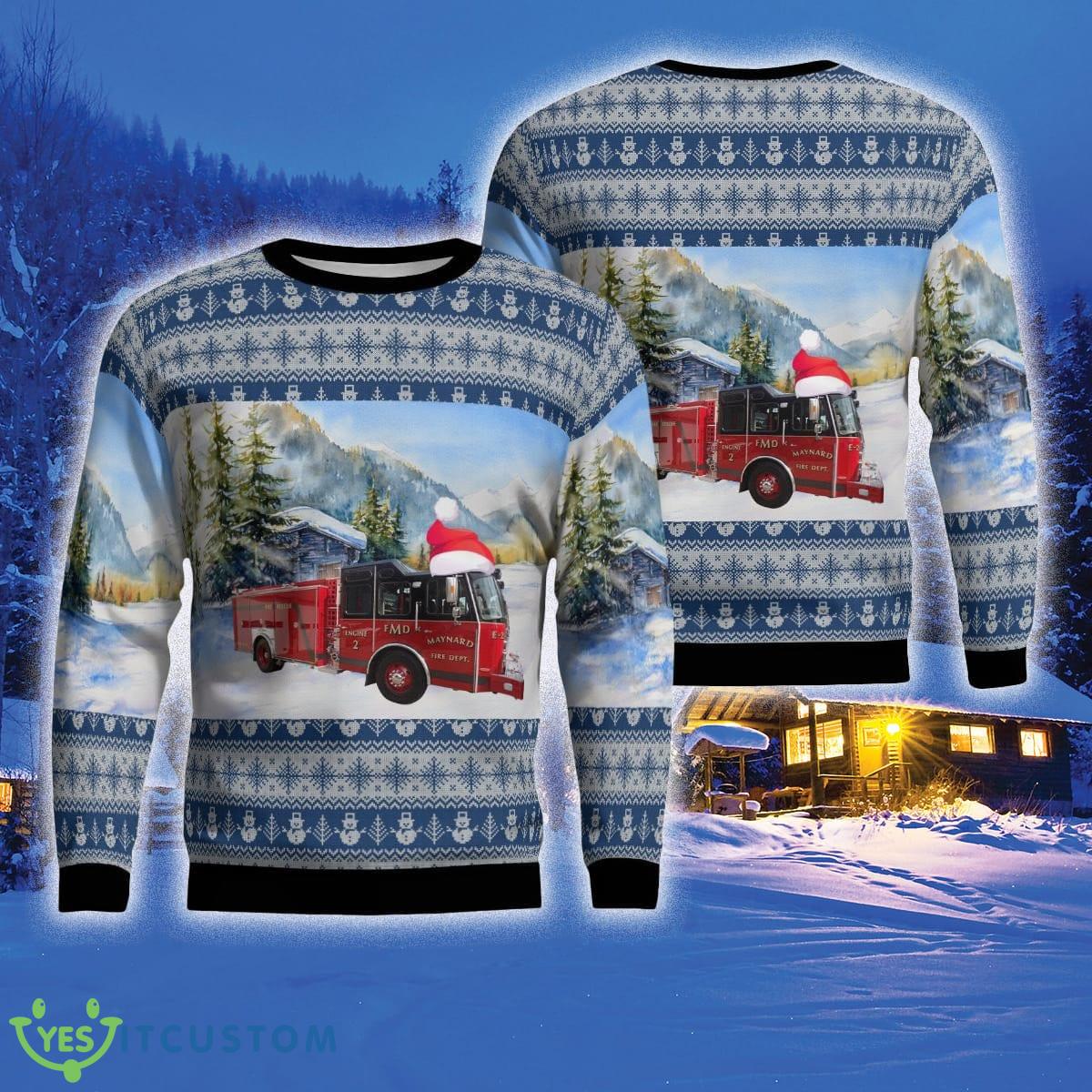 Maynard MA Fire Department 3D Sweater For Men And Women Gift For Christmas 7 Maynard MA Fire Department 3D Sweater For Men And Women Gift For Christmas - Maynard, MA Fire Department Christmas Sweater_1
