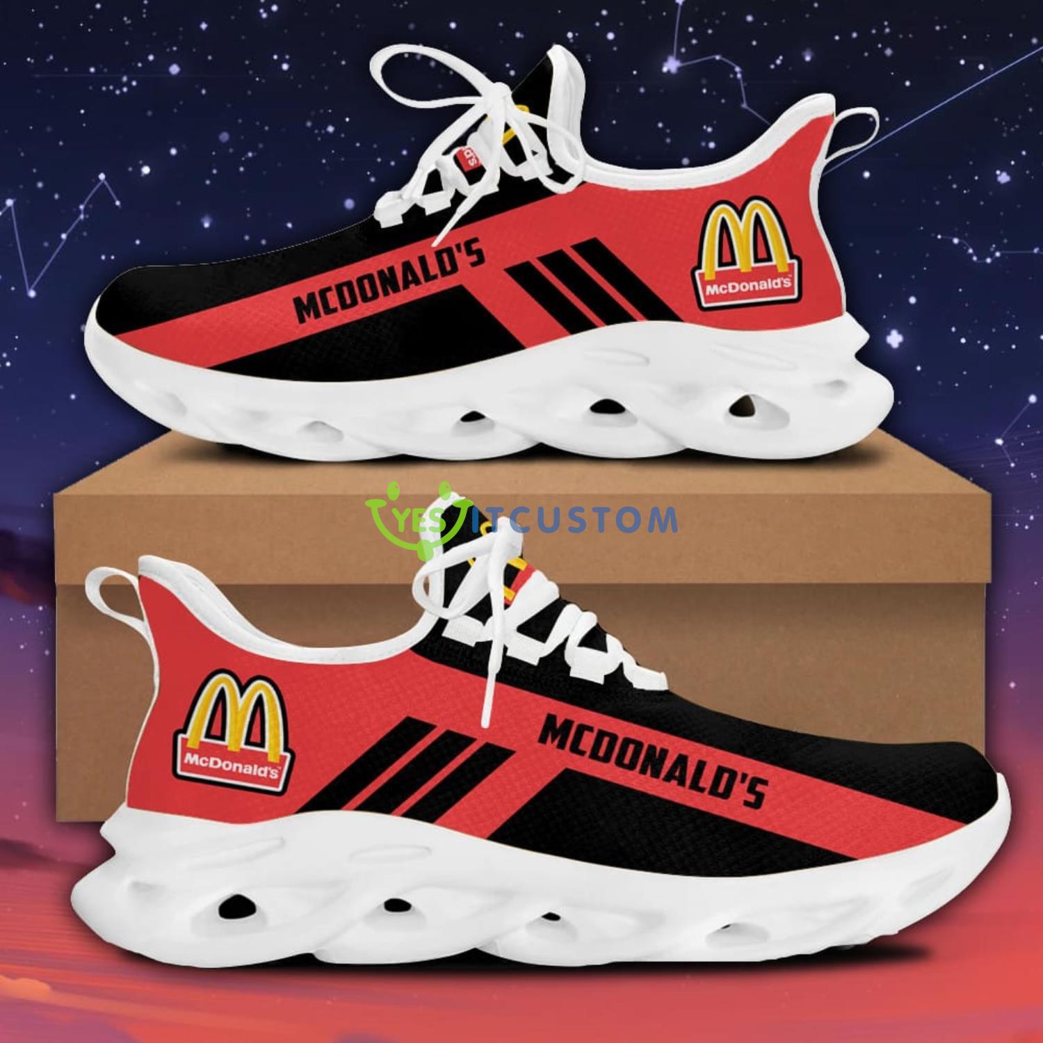 Mcdonald's Black Striped Running Sneakers Max Soul Shoes Sport Gift For Men And Women 6 mcdonalds black striped running sneakers max soul shoes sport gift for men and women 1