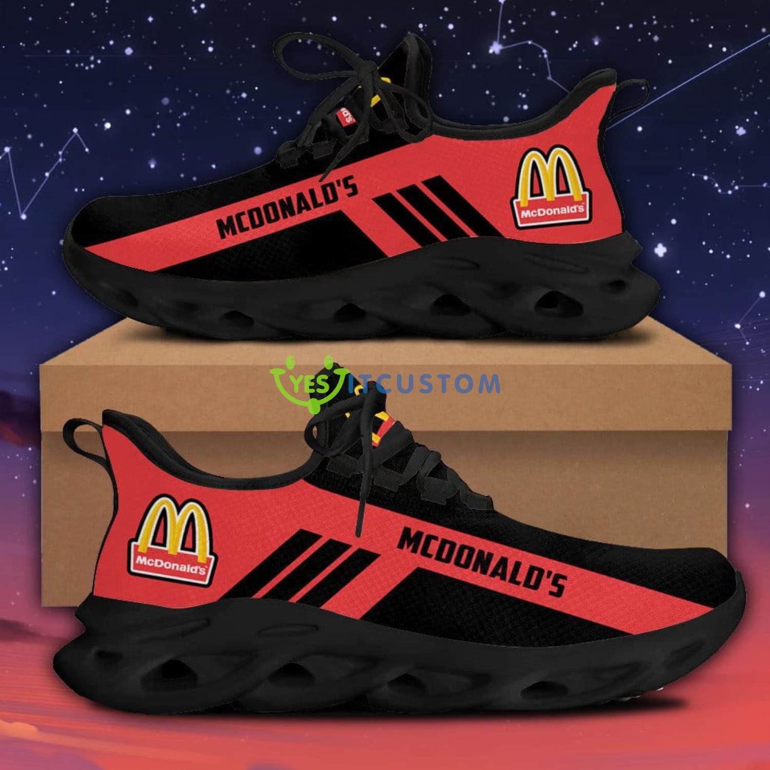 Mcdonald's Black Striped Running Sneakers Max Soul Shoes Sport Gift For Men And Women Product Photo 1