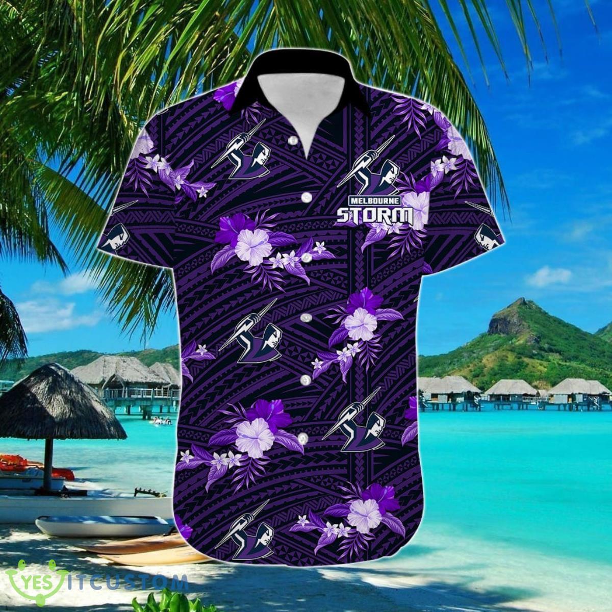 Melbourne Storm Personalized NRL 2023 Tropical Hawaiian Best Gift For Men And Women Fans Product Photo 2