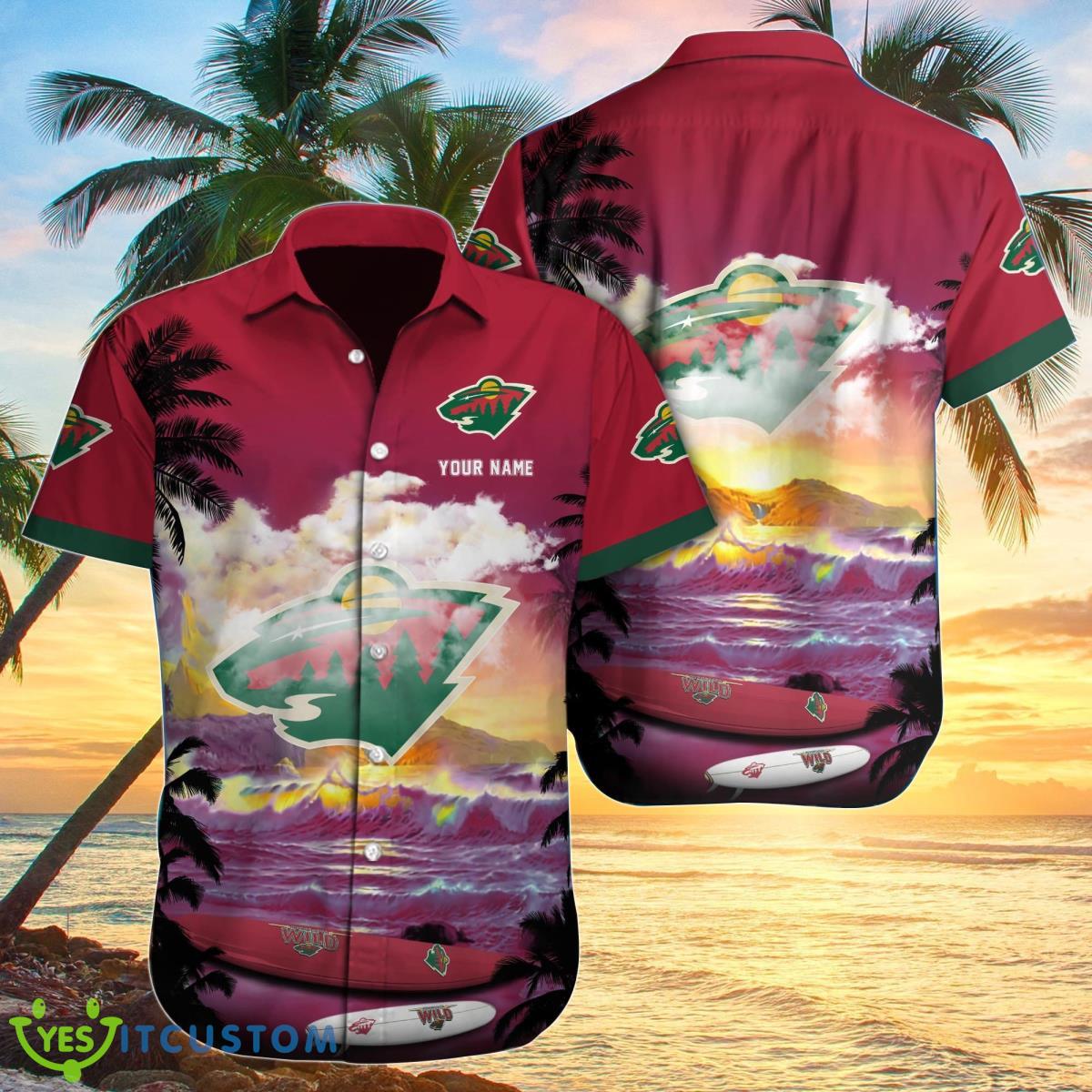 Minnesota Wild Custom Name Hawaiian Shirt Best Gift For Men And Women Product Photo 1