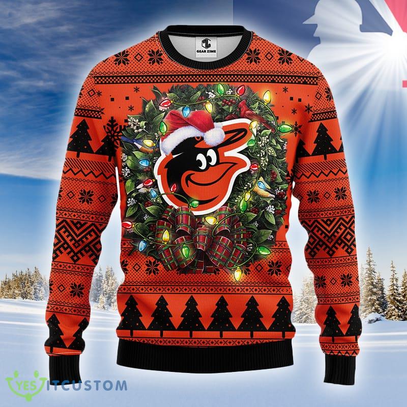 MLB Logo Baltimore Orioles Ugly Christmas Sweater For Men And Women 5 MLB Logo Baltimore Orioles Ugly Christmas Sweater For Men And Women - MLB Baltimore Orioles Ugly Christmas Sweater_1
