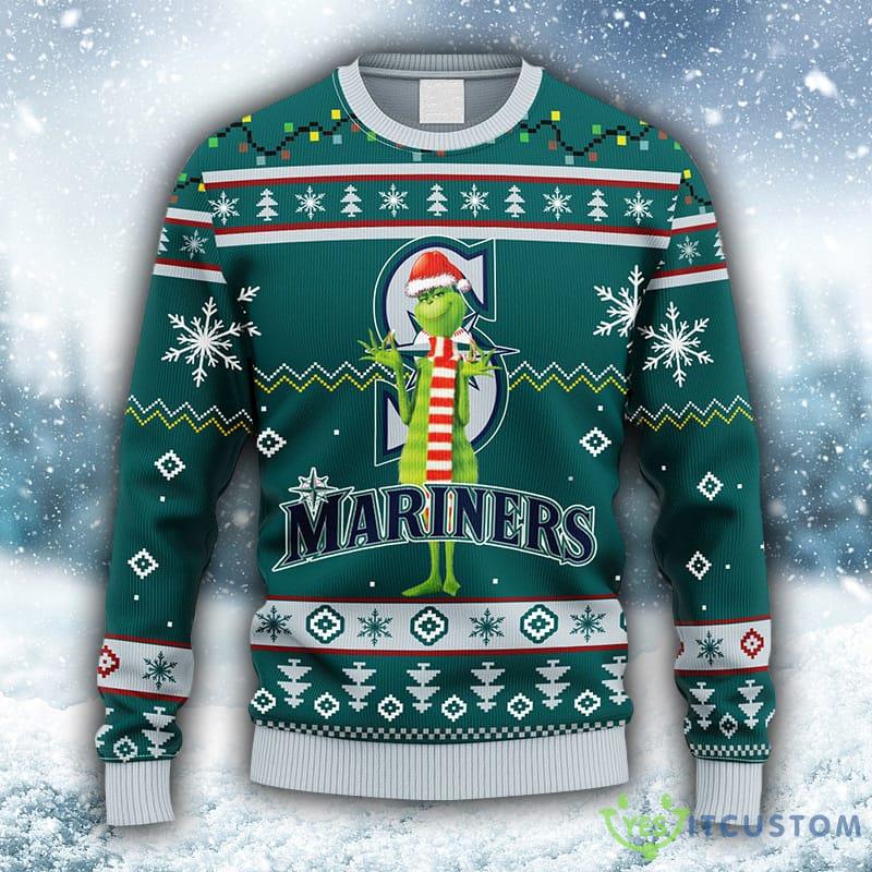 MLB Seattle Mariners Funny Grinch Christmas Ugly 3D Sweater For Men And Women Gift Ugly Christmas - MLB Seattle Mariners Funny Grinch Christmas Ugly Sweater_1
