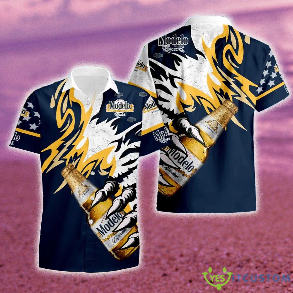 Modelo Beer Monster Claw Gift Hawaiian Set Shirt And Short Summer Beach - Modelo Beer Monster Claw Hawaiian Shirt And Short_1