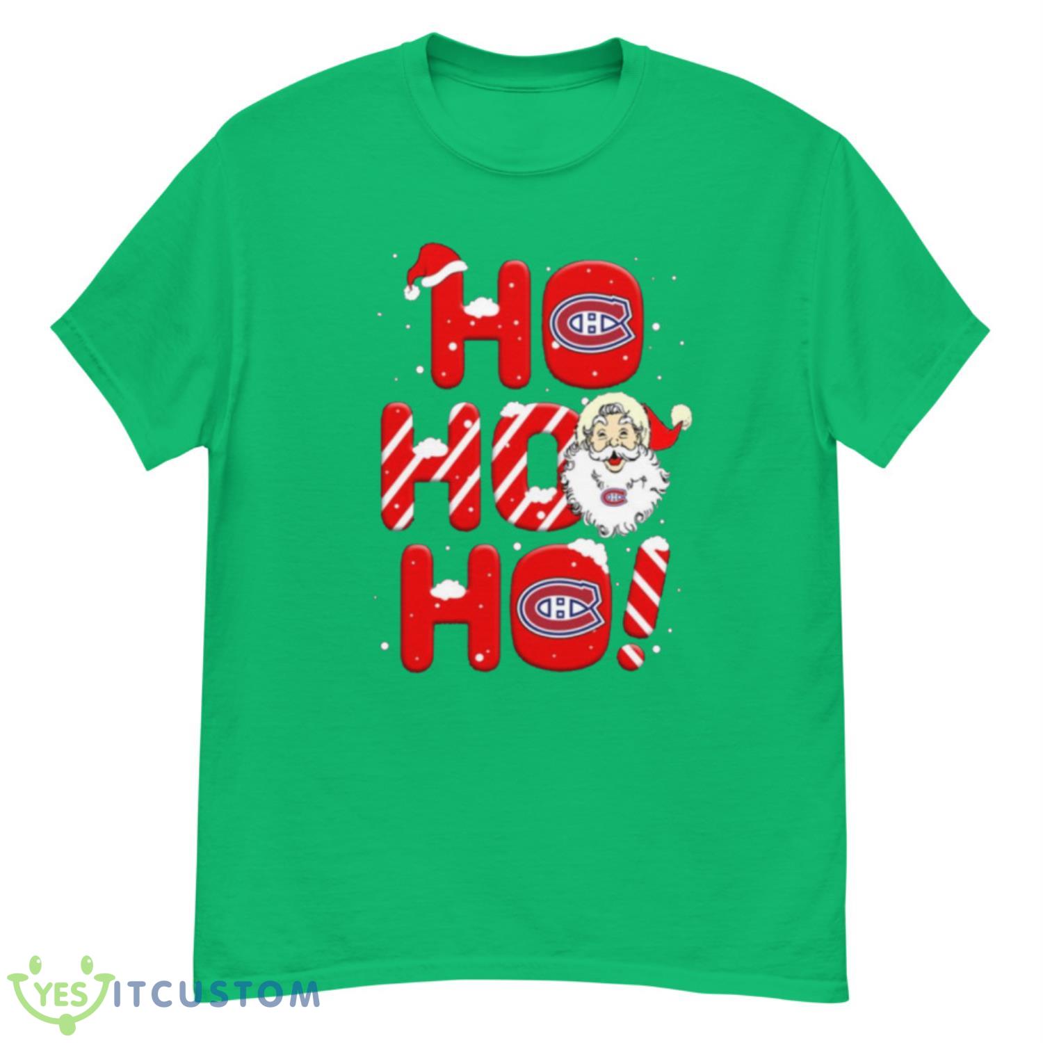 Montreal Canadiens NHL Hockey Ho Ho Ho Santa Claus Merry Christmas Shirt T Shirt 2 Montreal Canadiens NHL Hockey Ho Ho Ho Santa Claus Merry Christmas Shirt T Shirt - G500 Men’s Classic T-Shirt-2