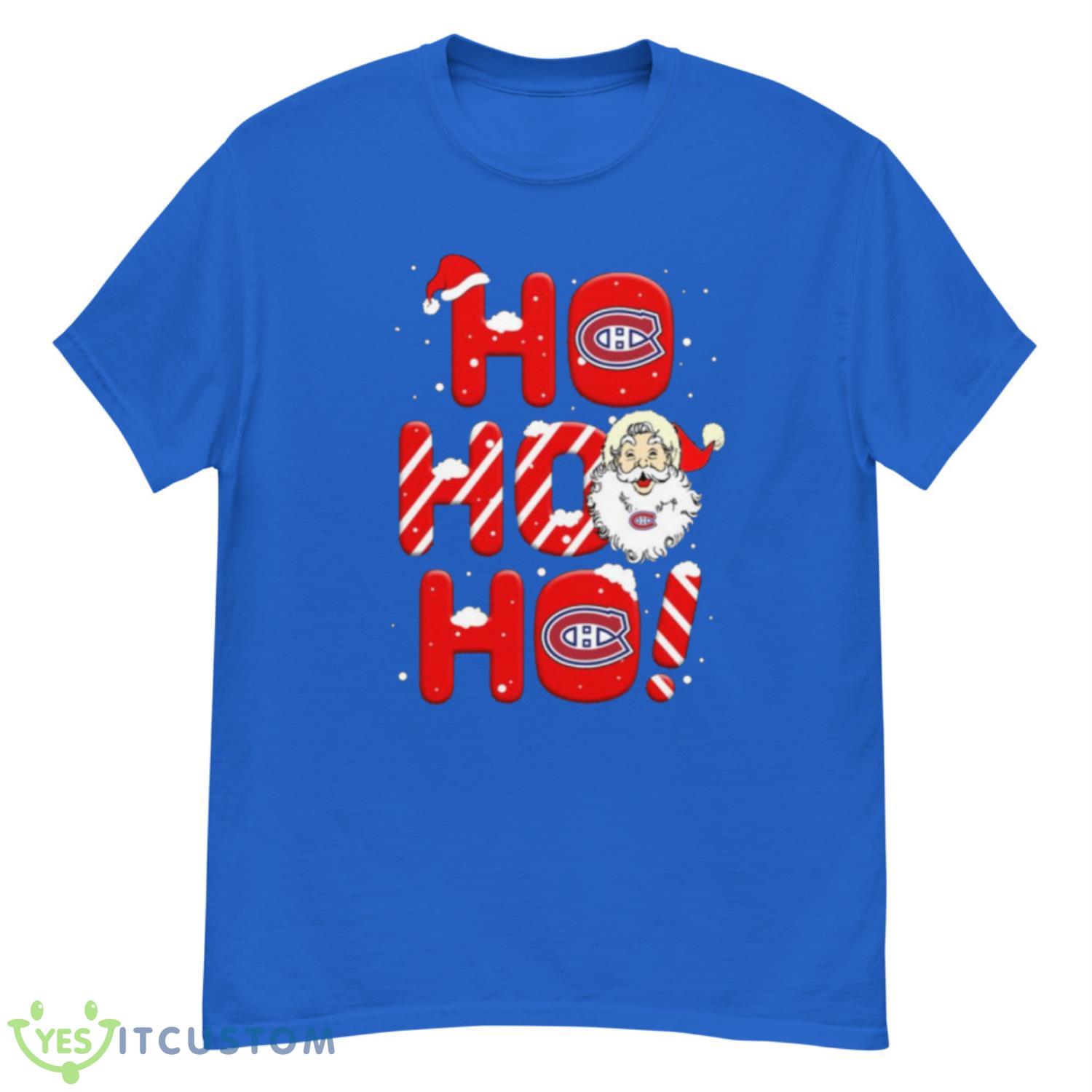 Montreal Canadiens NHL Hockey Ho Ho Ho Santa Claus Merry Christmas Shirt T Shirt 4 Montreal Canadiens NHL Hockey Ho Ho Ho Santa Claus Merry Christmas Shirt T Shirt - G500 Men’s Classic T-Shirt