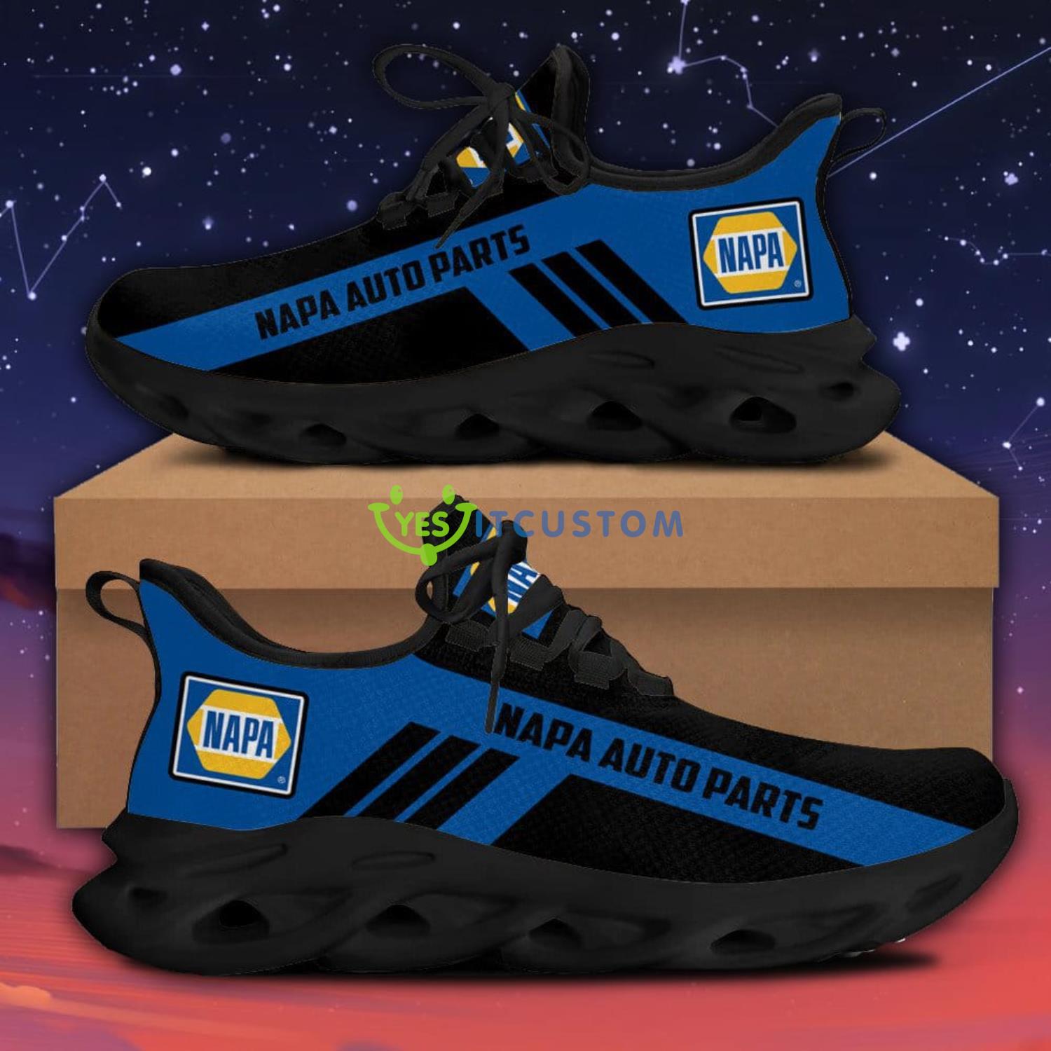 Napa Auto Parts Running Sneakers Black Striped Max Soul Shoes Sport Gift For Men And Women Product Photo 1