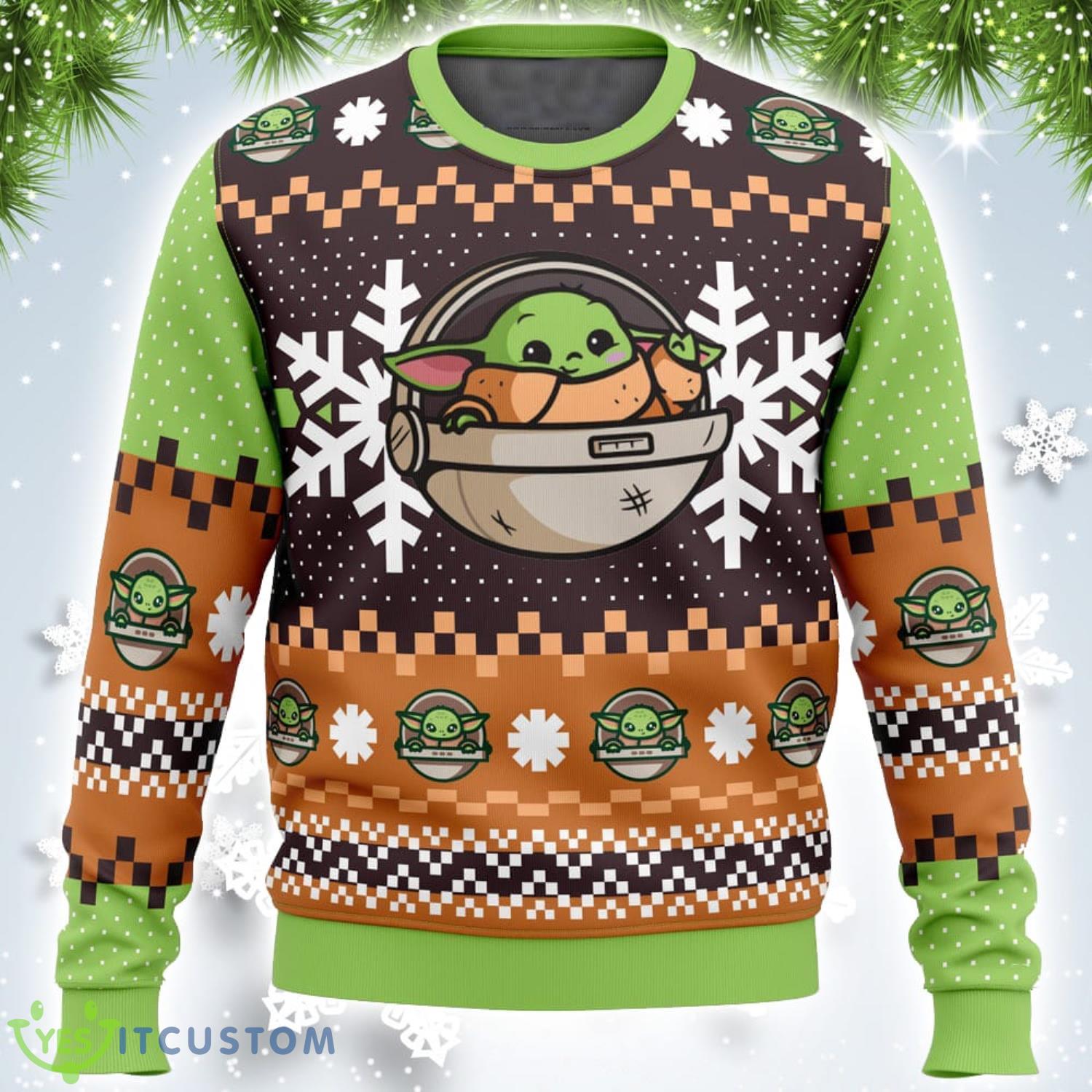 New Baby Yoda Star Wars Xmas Gift 3D Ugly Christmas Sweater For Men And Women Product Photo 1