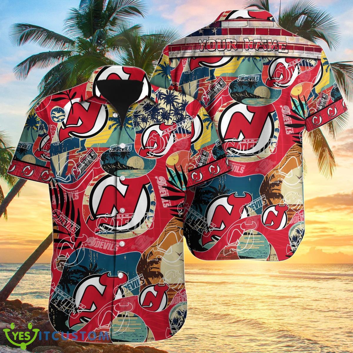 New Jersey Devils Custom Name Hawaiian Shirt Best Gift For Men And Women Product Photo 1