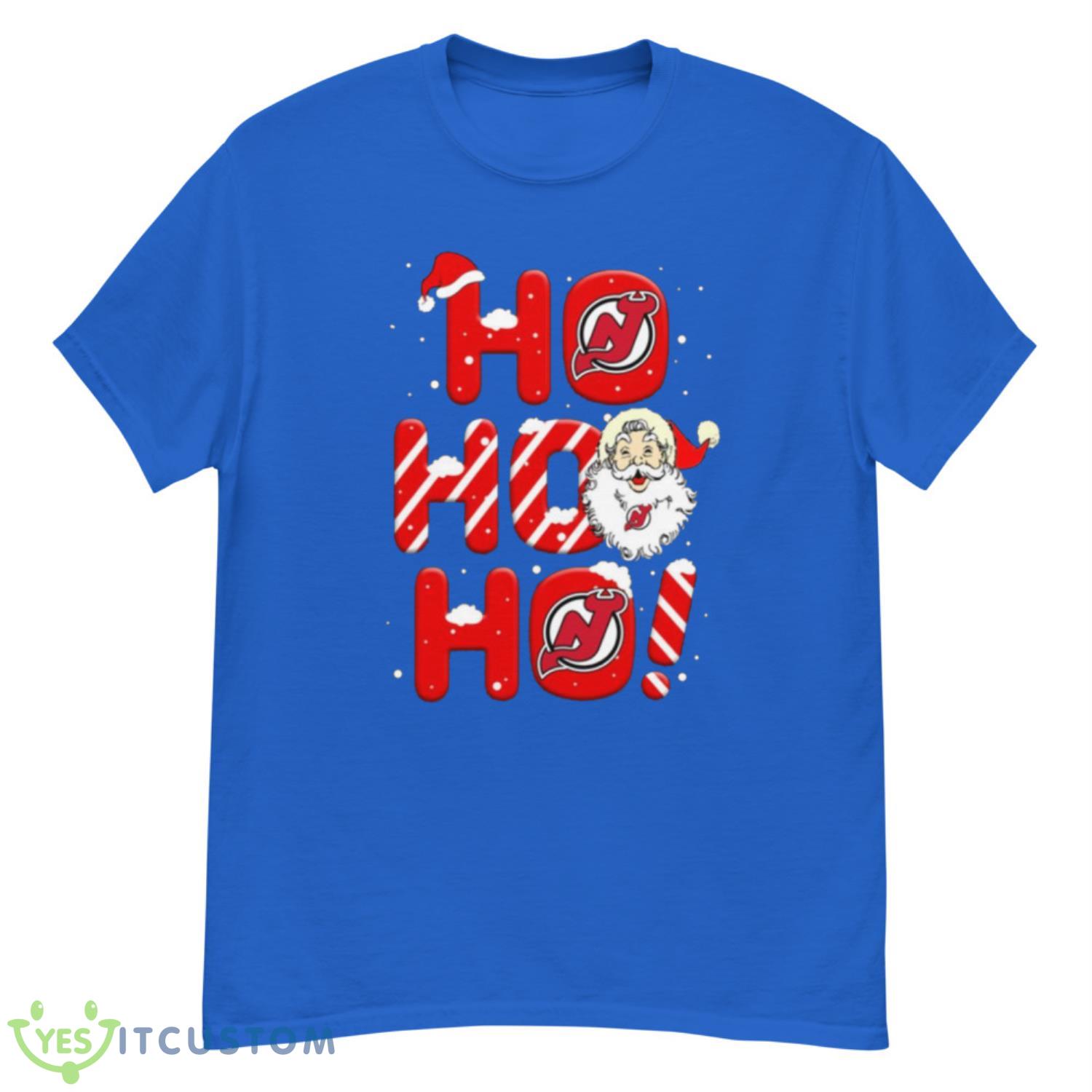 New Jersey Devils NHL Hockey Ho Ho Ho Santa Claus Merry Christmas Shirt T Shirt 4 New Jersey Devils NHL Hockey Ho Ho Ho Santa Claus Merry Christmas Shirt T Shirt - G500 Men’s Classic T-Shirt