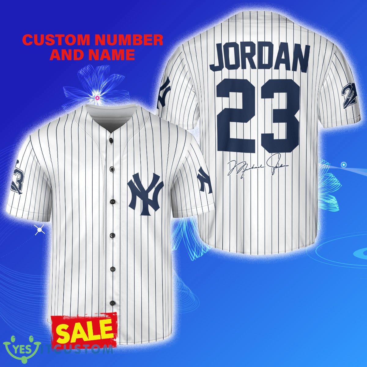 New York Yankees Michael Jordan Yankees Custom Number And Name White Jersey Baseball Shirt - New York Yankees Michael Jordan Yankees Custom Number And Name White Jersey Baseball Shirt