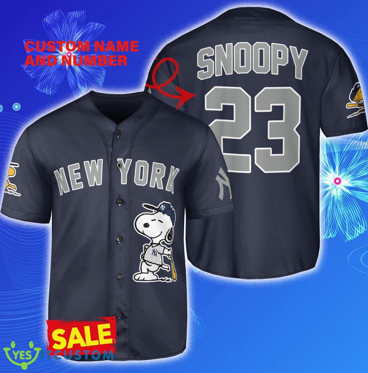 New York Yankees Peanuts Snoopy x New York Yankees Custom Number And Name Baseball Jersey Shirt 3 New York Yankees Peanuts Snoopy x New York Yankees Custom Number And Name Baseball Jersey Shirt - New York Yankees Peanuts Snoopy x New York Yankees Custom Number And Name Baseball Jersey Shirt