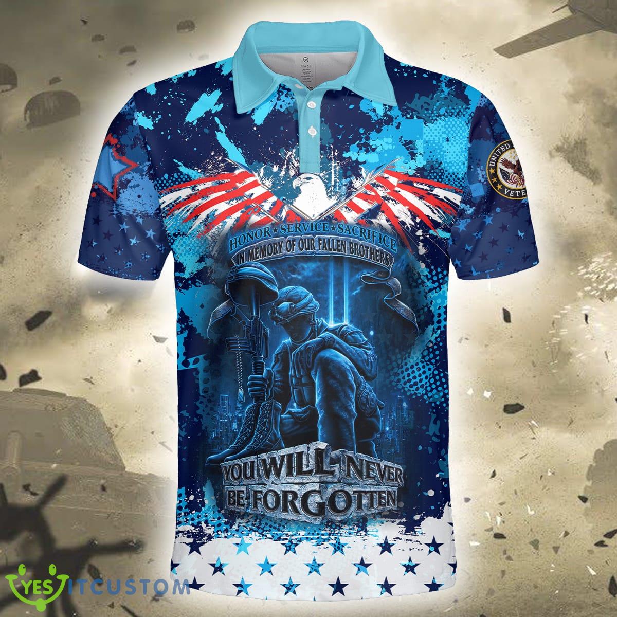 Noble Eagle Dedication Blue Eagle Honor The Fallen Polo Shirt 6 Noble Eagle Dedication Blue Eagle Honor The Fallen Polo Shirt - Honor The Fallen - Unisex Hawaiian Shirt - Short Style 11_2