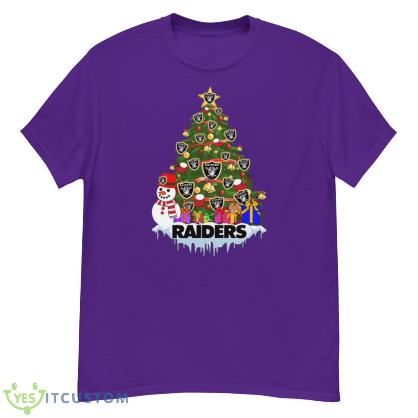 Oakland Raiders Merry Christmas NFL Football Sports T Shirt - G500 Men’s Classic T-Shirt-1
