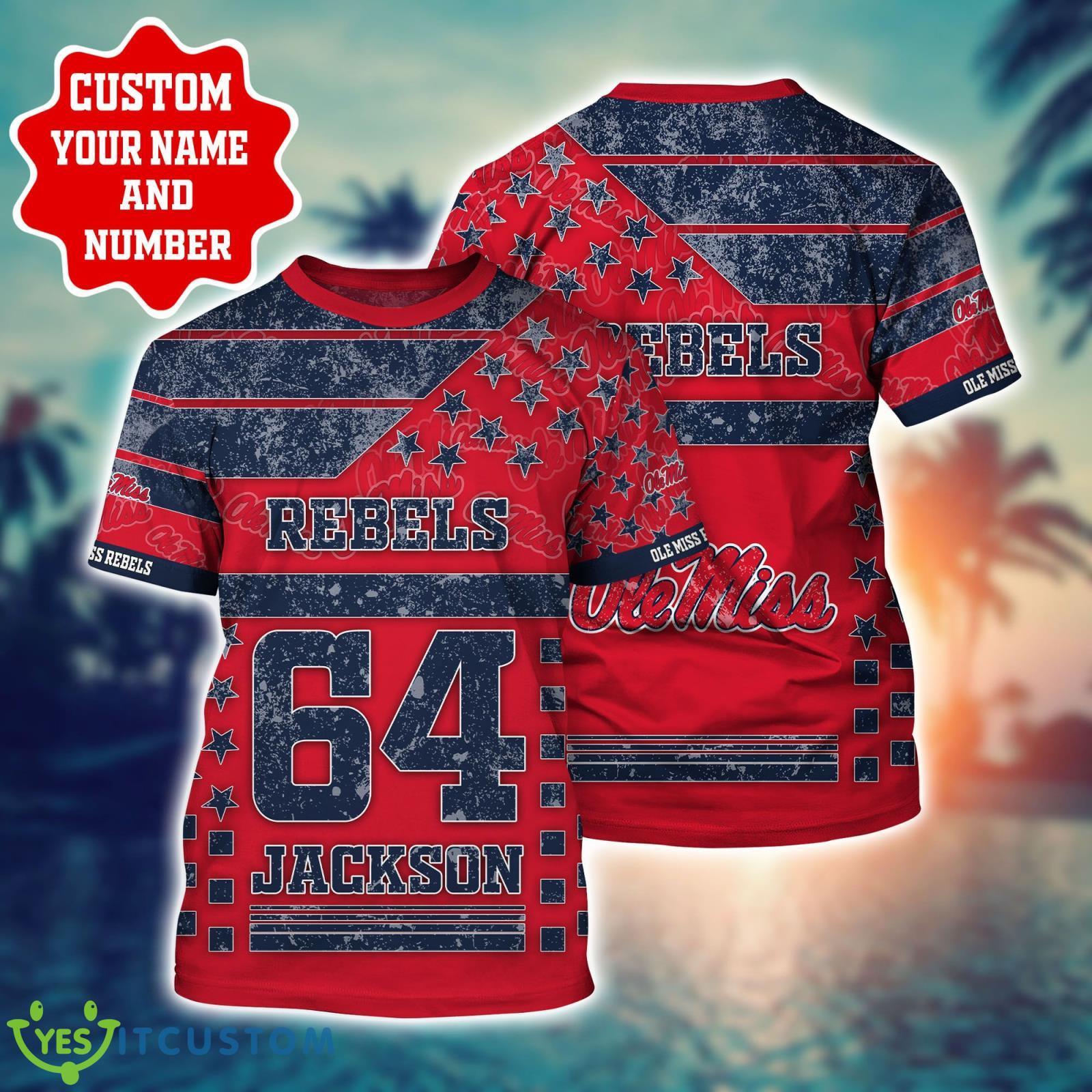Ole Miss Rebels Personalized Name And Number Best Gift 3D T-Shirt For Fans 2 Ole Miss Rebels Personalized Name And Number Best Gift 3D T-Shirt For Fans Product Photo 1