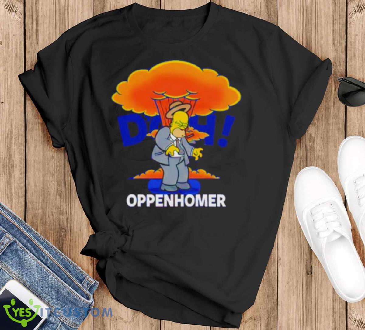 Oppenhomer Homer Simpson Shirt - Black T-Shirt