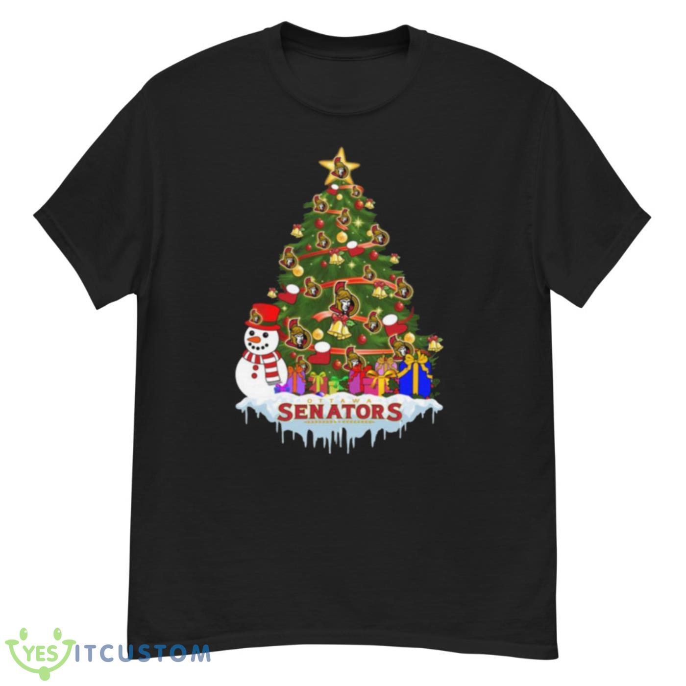 Ottawa Senators Merry Christmas NHL Hockey Sports T Shirt 4 Ottawa Senators Merry Christmas NHL Hockey Sports T Shirt - G500 Men’s Classic T-Shirt