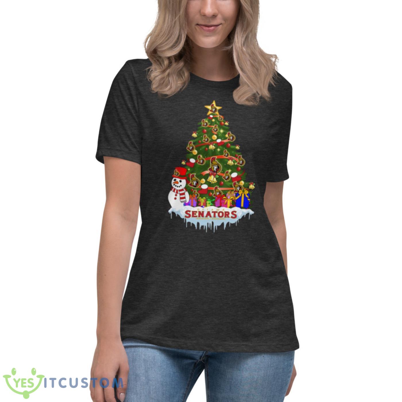 Ottawa Senators Merry Christmas NHL Hockey Sports T Shirt 8 Ottawa Senators Merry Christmas NHL Hockey Sports T Shirt - Women's Relaxed Short Sleeve Jersey Tee
