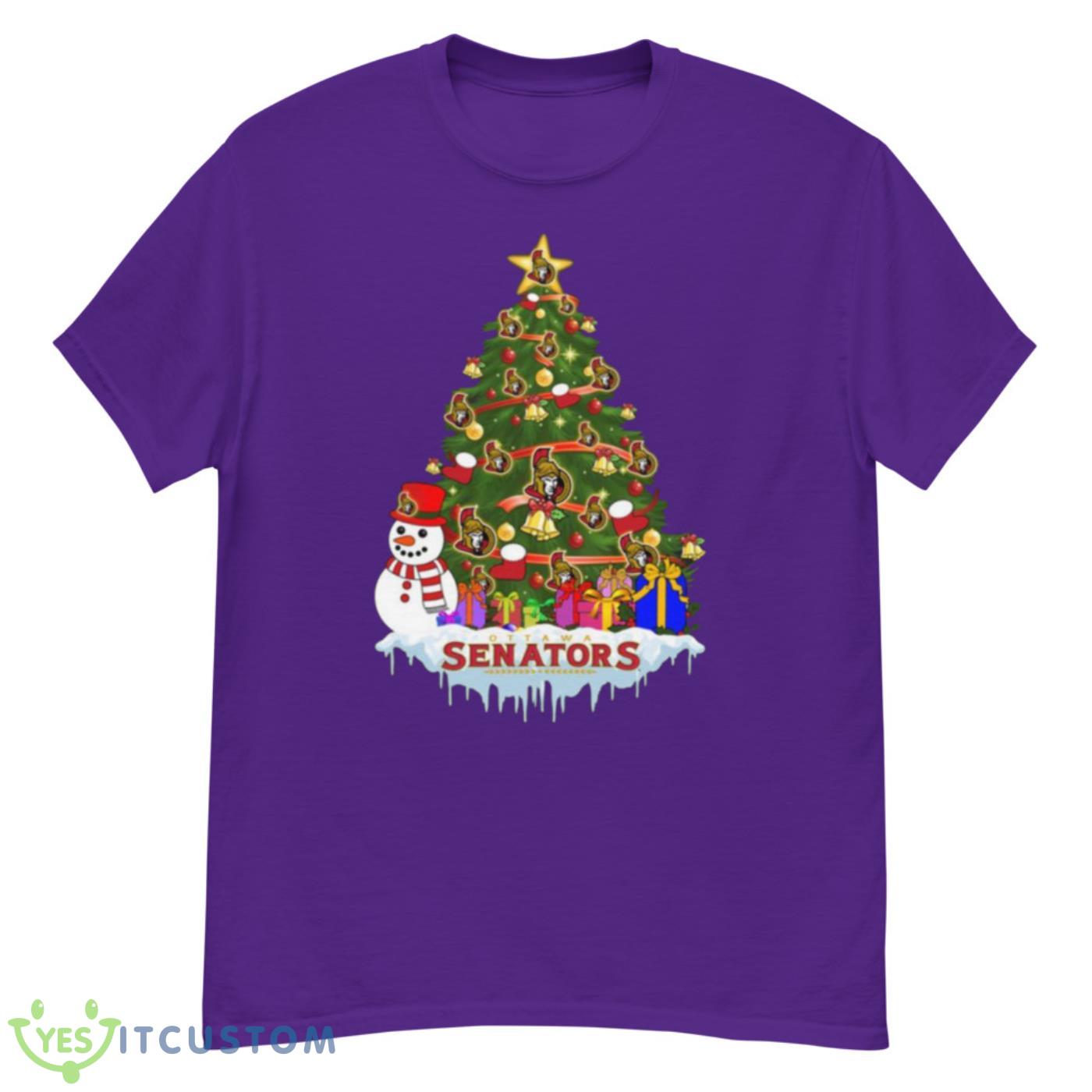 Ottawa Senators Merry Christmas NHL Hockey Sports T Shirt - G500 Men’s Classic T-Shirt-1
