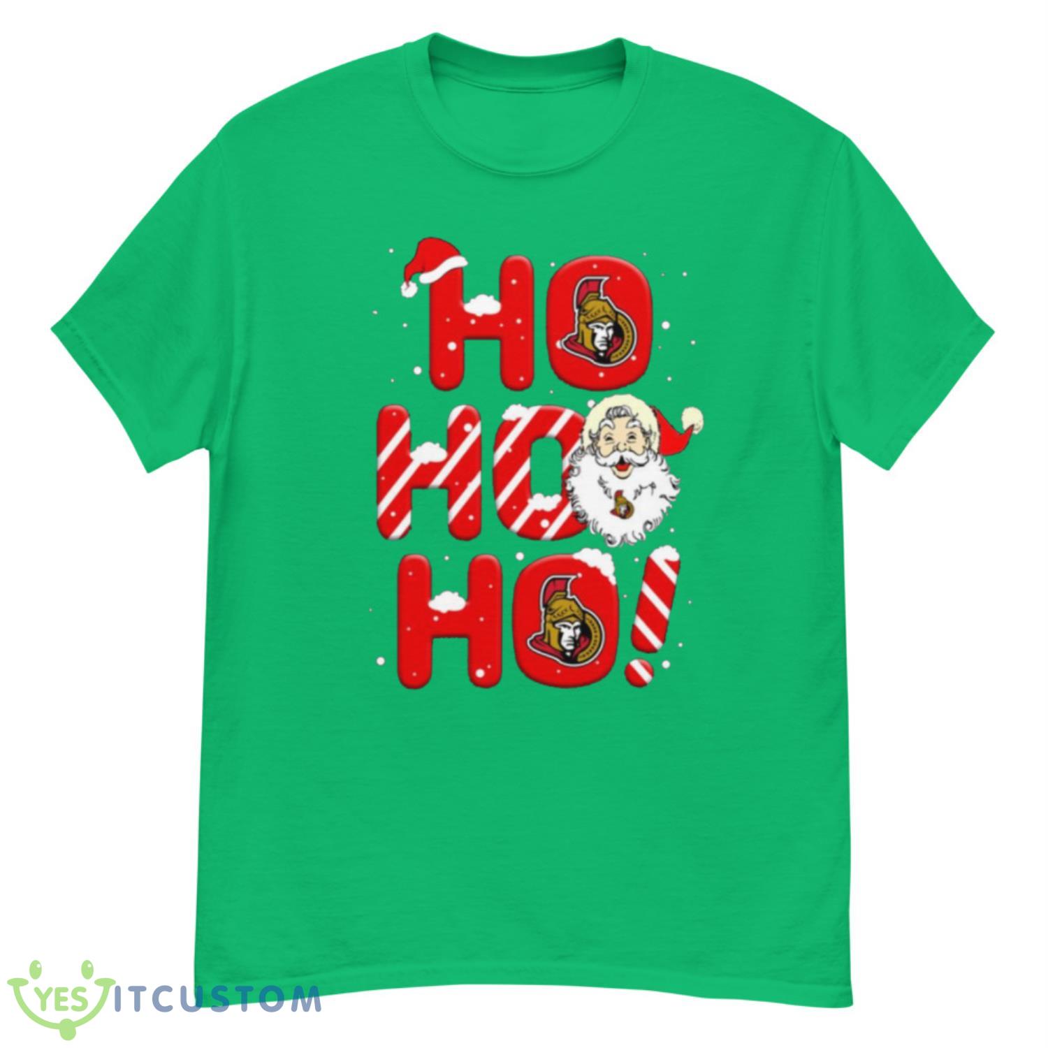 Ottawa Senators NHL Hockey Ho Ho Ho Santa Claus Merry Christmas Shirt T Shirt 2 Ottawa Senators NHL Hockey Ho Ho Ho Santa Claus Merry Christmas Shirt T Shirt - G500 Men’s Classic T-Shirt-2