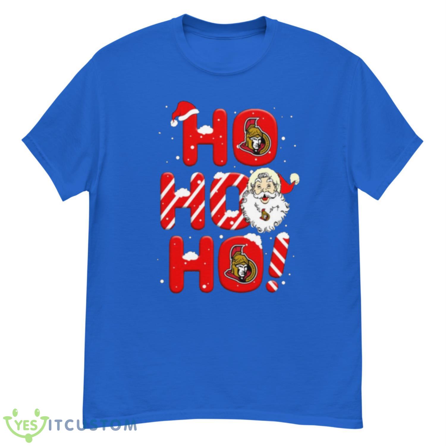 Ottawa Senators NHL Hockey Ho Ho Ho Santa Claus Merry Christmas Shirt T Shirt 4 Ottawa Senators NHL Hockey Ho Ho Ho Santa Claus Merry Christmas Shirt T Shirt - G500 Men’s Classic T-Shirt