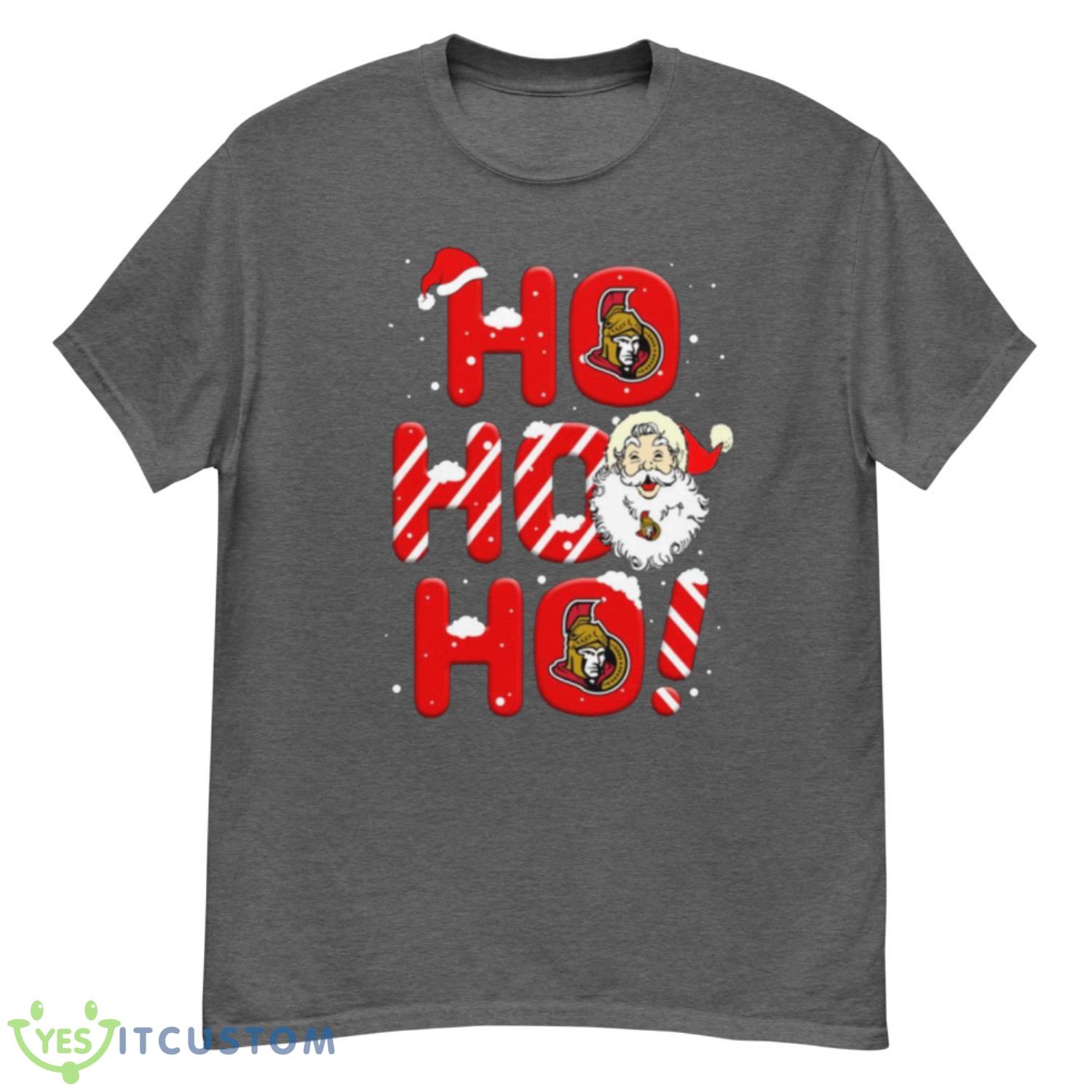 Ottawa Senators NHL Hockey Ho Ho Ho Santa Claus Merry Christmas Shirt T Shirt 18 Ottawa Senators NHL Hockey Ho Ho Ho Santa Claus Merry Christmas Shirt T Shirt - G500 Men’s Classic T-Shirt-1