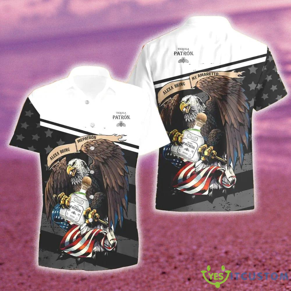 Patrón Tequila Eagle American Flag Gift Hawaiian Set Shirt And Short Summer Beach 5 Patrón Tequila Eagle American Flag Gift Hawaiian Set Shirt And Short Summer Beach - Patrón Tequila Eagle American Flag Hawaiian Shirt And Short_2