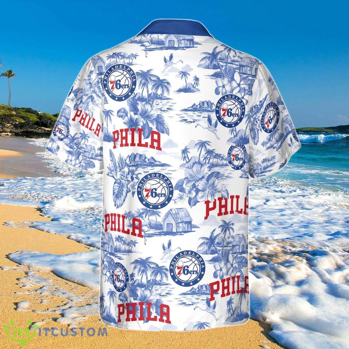 Philadelphia 76ers Hawaiian Shirt Impressive Gift For Friends Product Photo 2