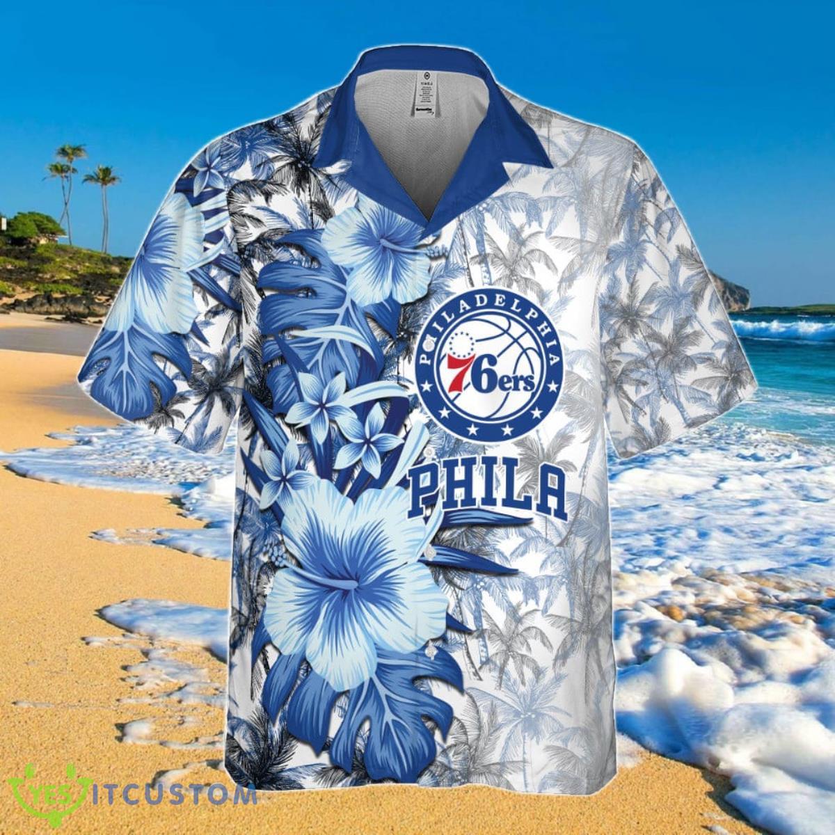 Philadelphia 76ers Hawaiian Shirt Style Gift For Friends Product Photo 2