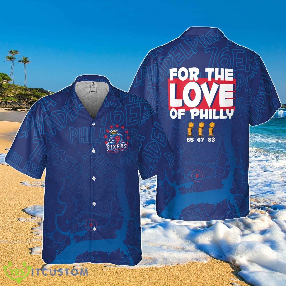 Philadelphia 76ers Symbol For The Love Of Philly 3D Hawaiian Shirt Best Gift For Men And Women Product Photo 1