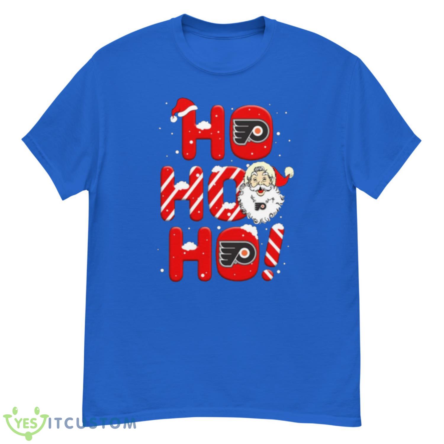 Philadelphia Flyers NHL Hockey Ho Ho Ho Santa Claus Merry Christmas Shirt T Shirt 4 Philadelphia Flyers NHL Hockey Ho Ho Ho Santa Claus Merry Christmas Shirt T Shirt - G500 Men’s Classic T-Shirt