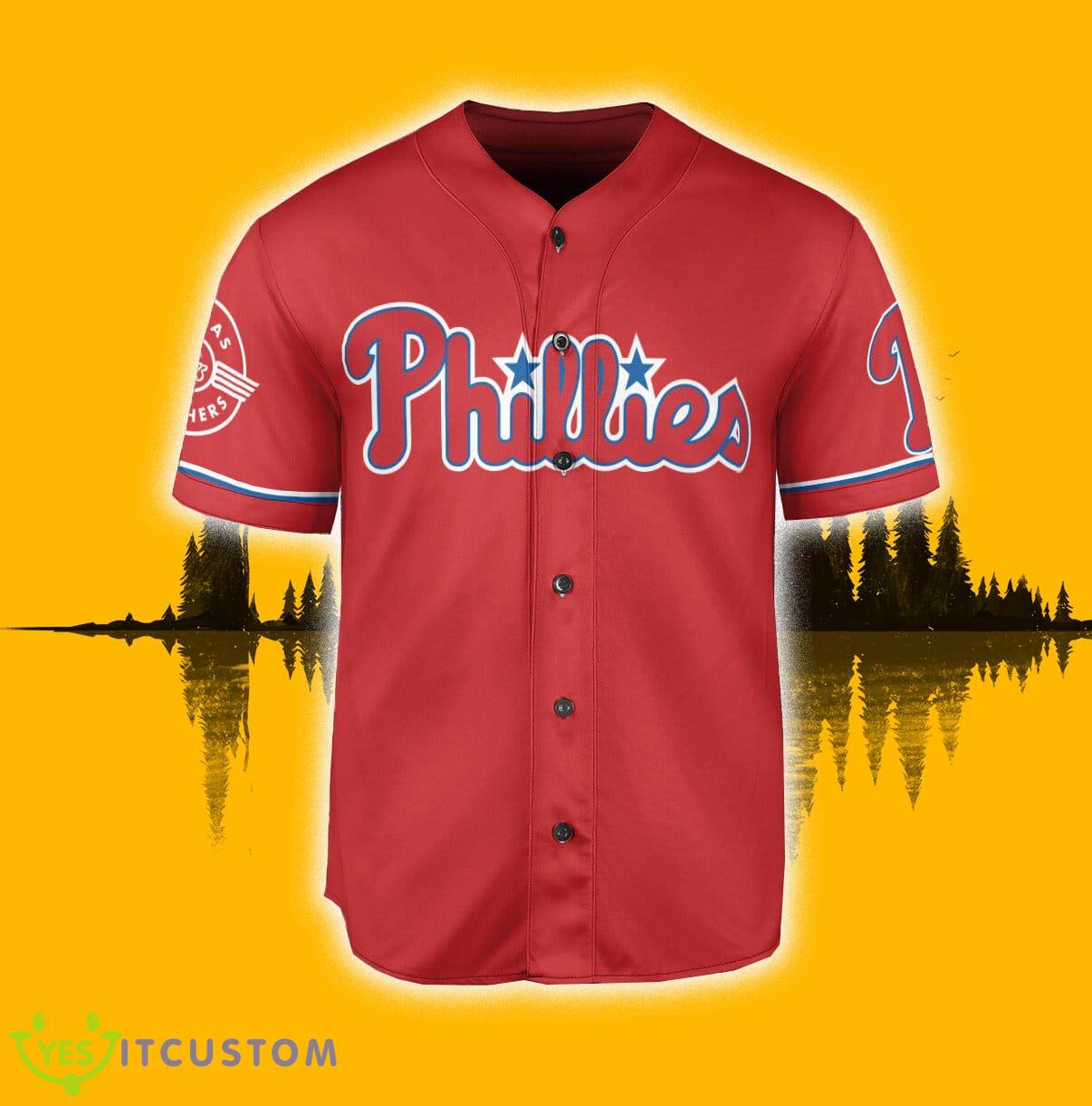 Philadelphia Phillies N. Jonas Jersey Baseball Shirt Red Custom Number And Name 3 Philadelphia Phillies N. Jonas Jersey Baseball Shirt Red Custom Number And Name - Philadelphia Phillies N. Jonas Baseball Jersey Red_3