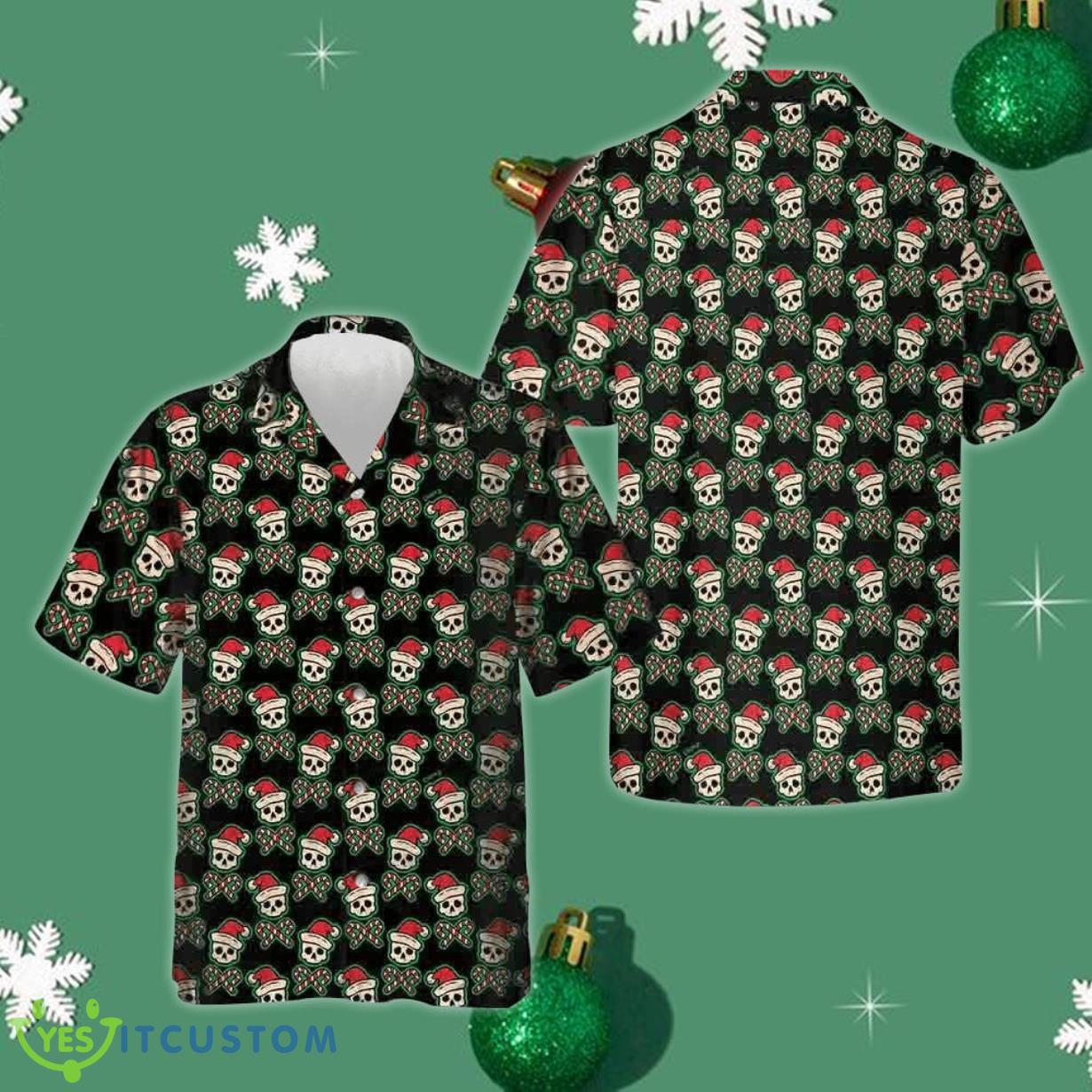 Pirate Santa Skull Hawaiian Shirt Funny Christmas Santa Shirt Gifts For Nephew Product Photo 1