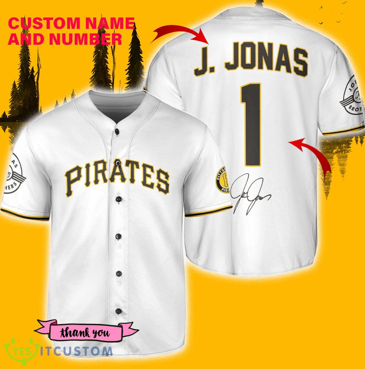 Pittsburgh Pirates J. Jonas White Baseball Jersey Shirt Custom Number And Name - Pittsburgh Pirates J. Jonas Baseball Jersey White_1