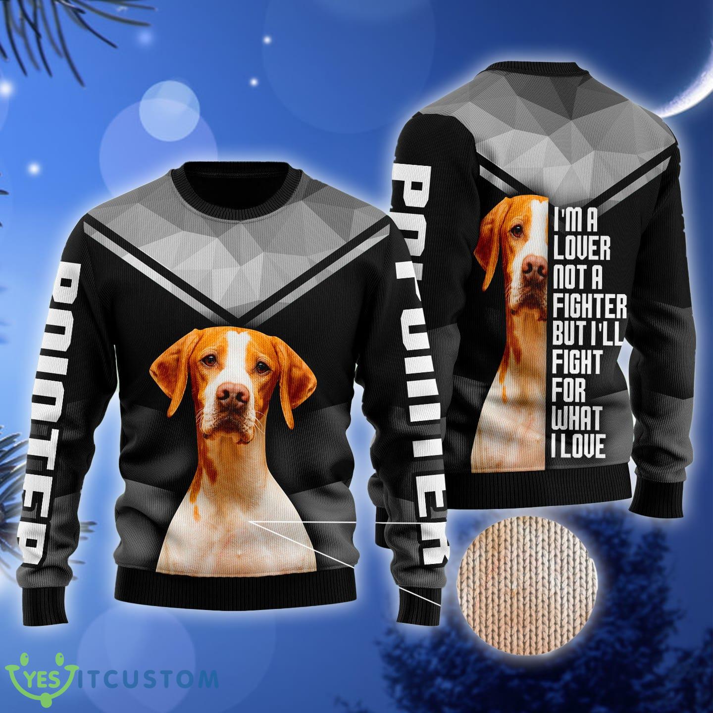 Pointer 3D Ugly Christmas Sweater Gift Men Women 3 Pointer 3D Ugly Christmas Sweater Gift Men Women - Pointer HT011208 unisex womens & mens, couples matching, friends, funny family ugly christmas holiday sweater gifts (plus size available)_3