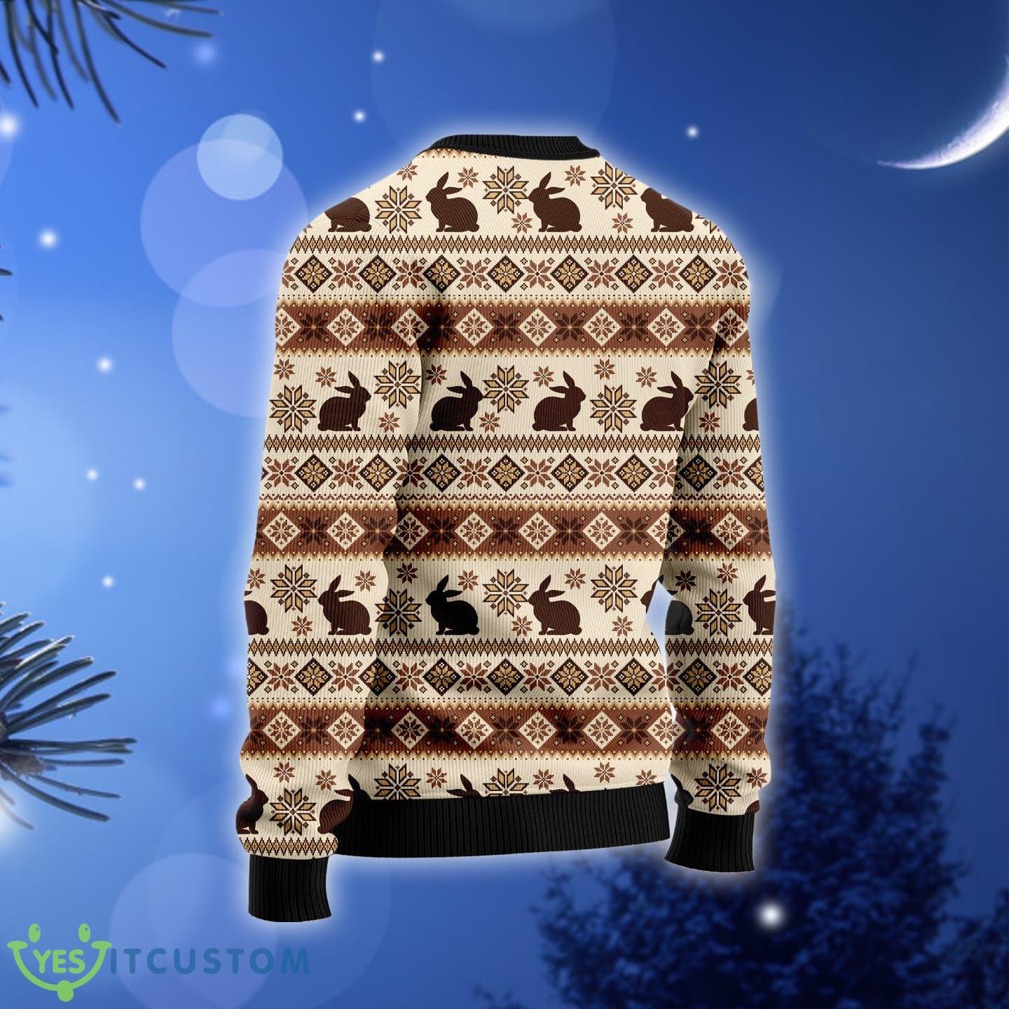 Rabbit Happy 3D Ugly Christmas Sweater Gift Men Women 2 Rabbit Happy 3D Ugly Christmas Sweater Gift Men Women - Rabbit Happy Ugly Christmas Sweater_2
