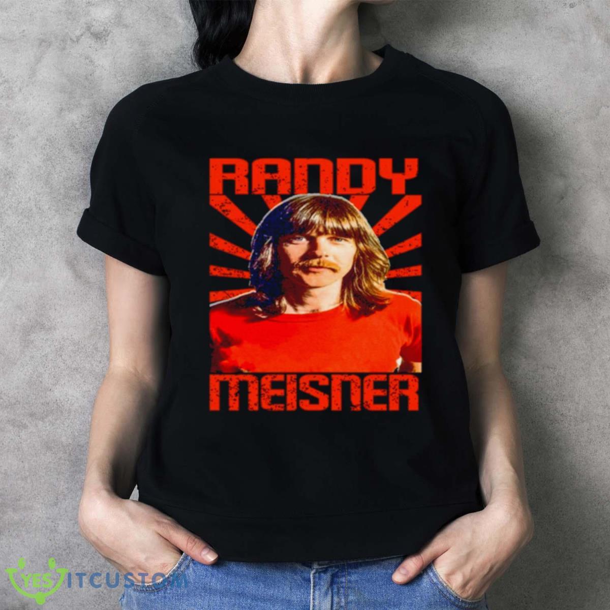 Randy Meisner Singer Red Retro Shirt - Ladies T-Shirt