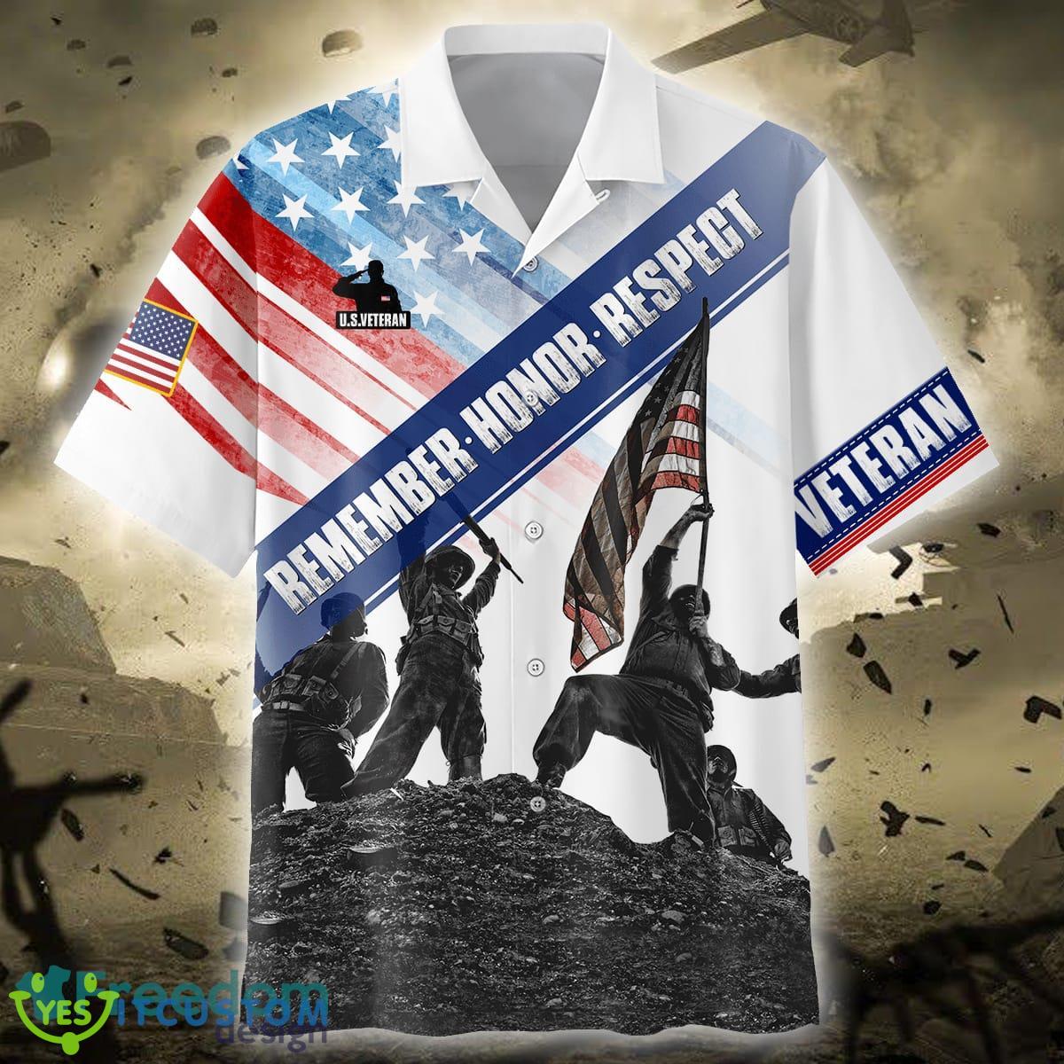 Remember Honor Respect- Hawaiian Shirt And Short Set Men Women - US Veteran - Remember Honor Respect- Unisex Shirts_1