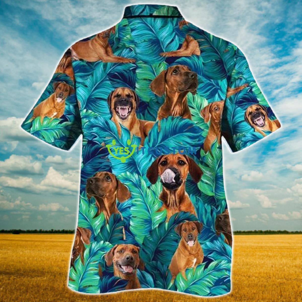 Rhodesian Ridgeback Dog Lovers Hawaiian Style For Summer All Printed 3D Hawaiian Shirt Product Photo 2