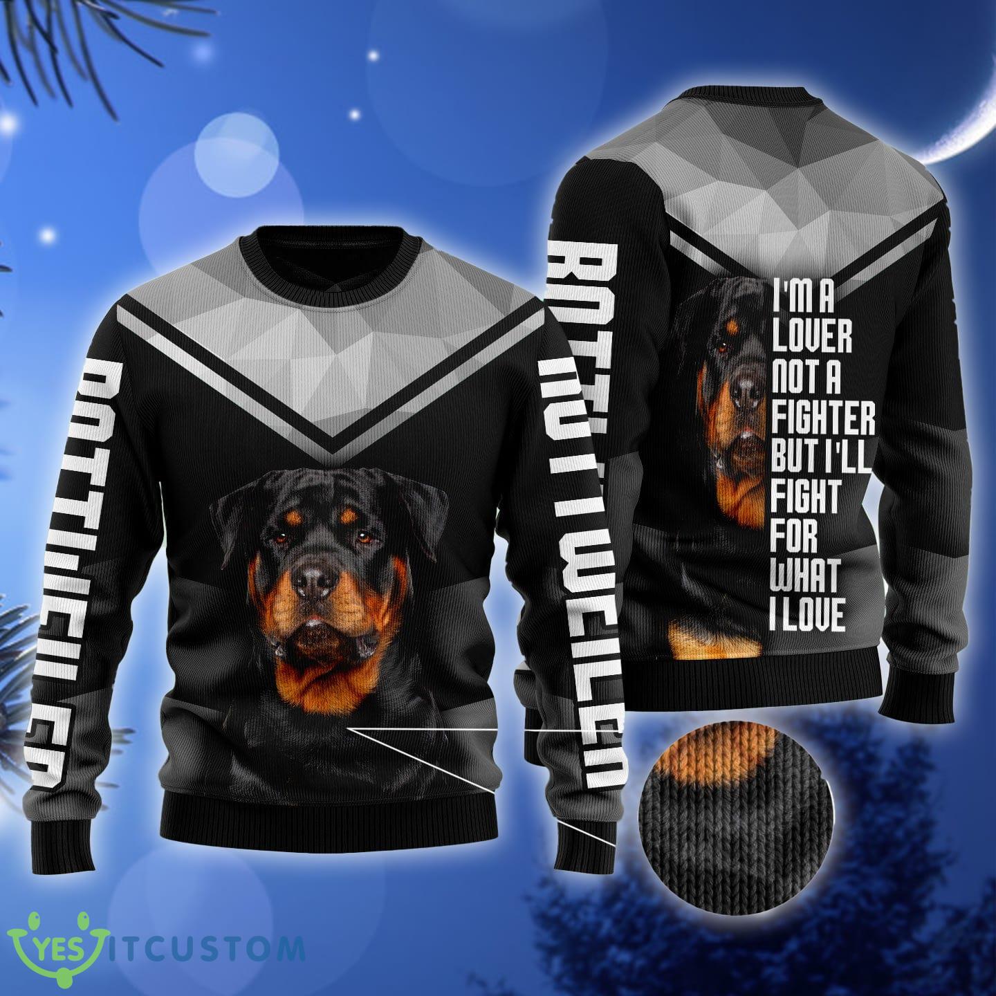 Rottweiler 3D Ugly Christmas Sweater Gift Men Women 3 Rottweiler 3D Ugly Christmas Sweater Gift Men Women - Rottweiler HT011206 unisex womens & mens, couples matching, friends, funny family ugly christmas holiday sweater gifts (plus size available)_3