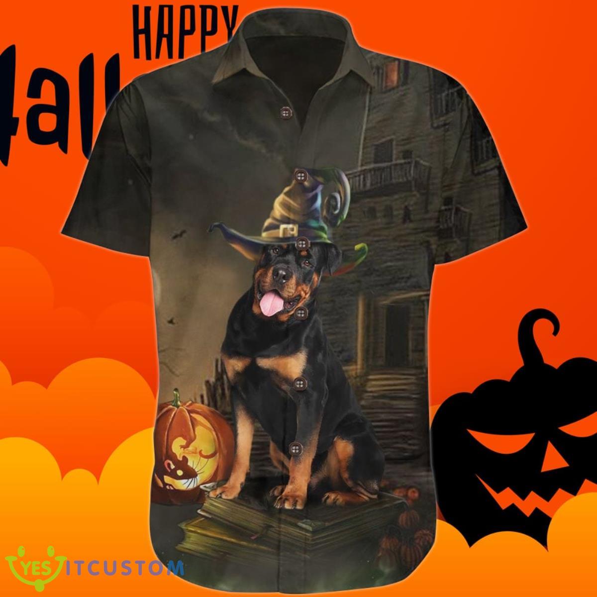Rottweiler Halloween Hawaiian Shirt Cute Dog Product Photo 1