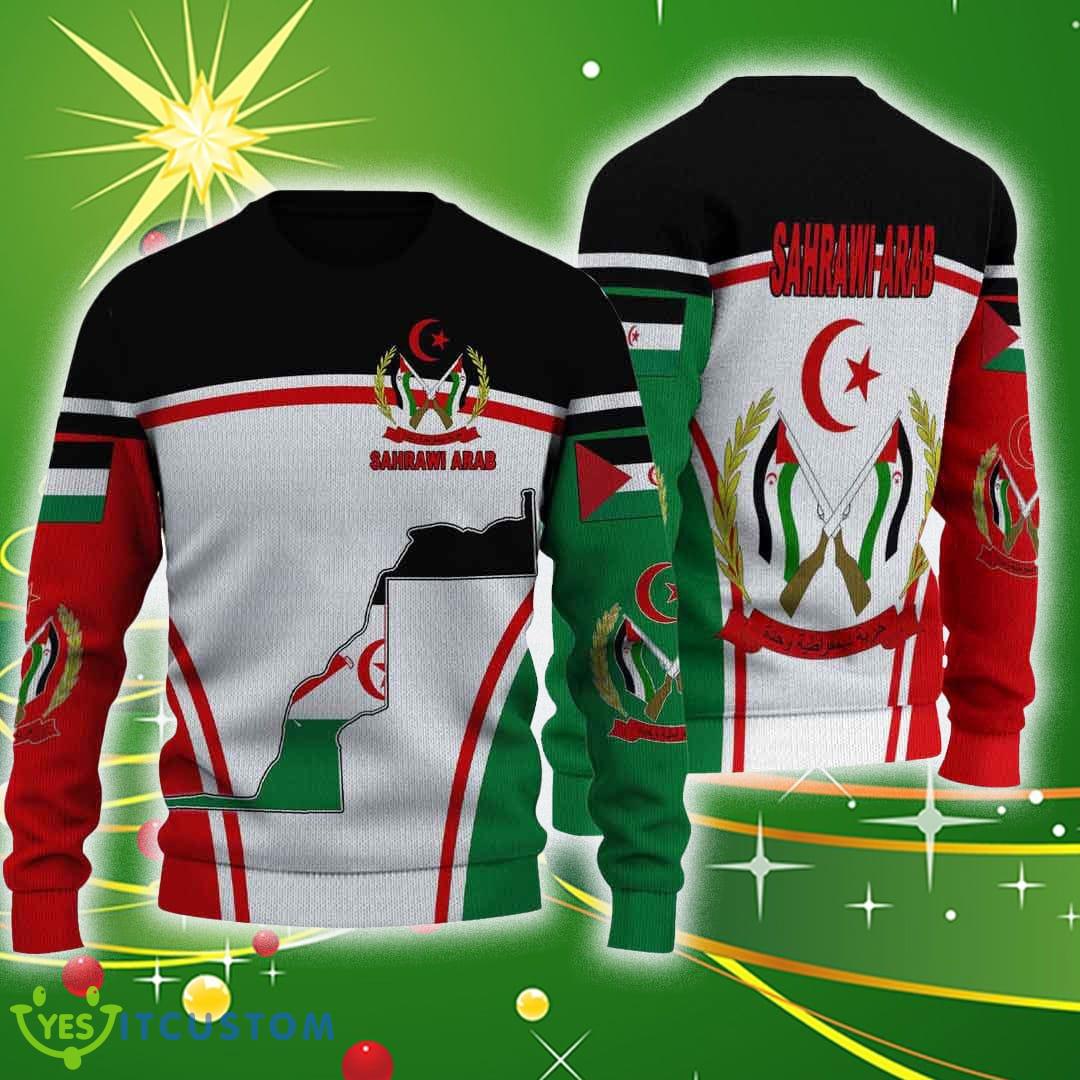 Sahrawi Arab Active Flag Knitted 3D Sweater Ugly Christmas For Men And Women Gift Christmas 3 Sahrawi Arab Active Flag Knitted 3D Sweater Ugly Christmas For Men And Women Gift Christmas - Sahrawi Arab Active Flag Knitted Sweater A35