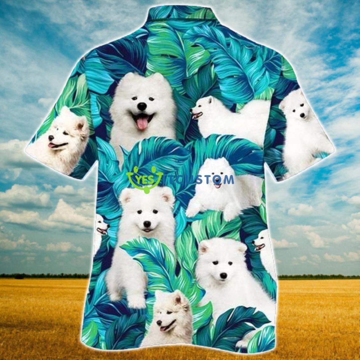 Samoyed Dog Lovers Hawaiian Style For Summer All Printed 3D Hawaiian Shirt Product Photo 2
