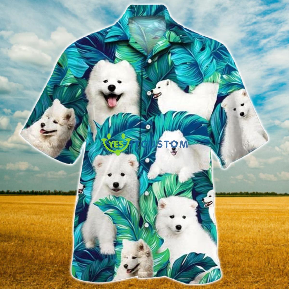 Samoyed Dog Lovers Hawaiian Style For Summer All Printed 3D Hawaiian Shirt Product Photo 1