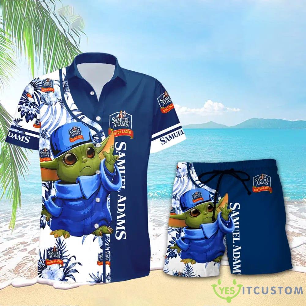 Samuel Adams Baby Yoda Hawaiian Shirt And Shorts Gift Hawaiian Tropical Beach - Samuel Adams Baby Yoda Hawaiian Shirt And Short_1