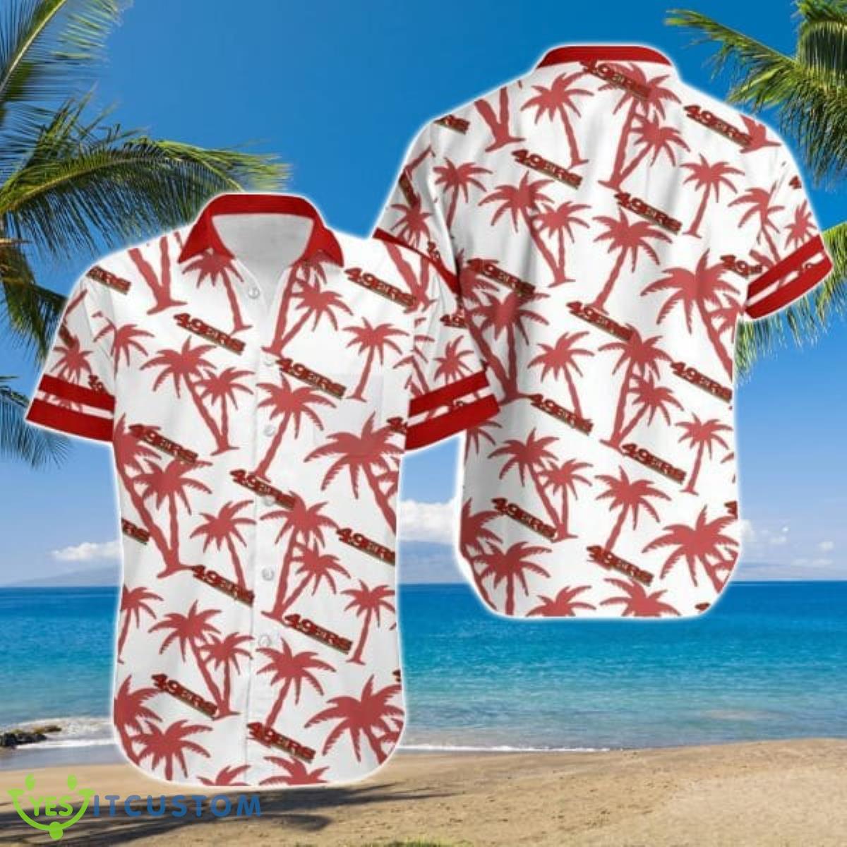 San Francisco 49ers Coconut Tree NFL Gift For Fan Hawaii Shirt Product Photo 1